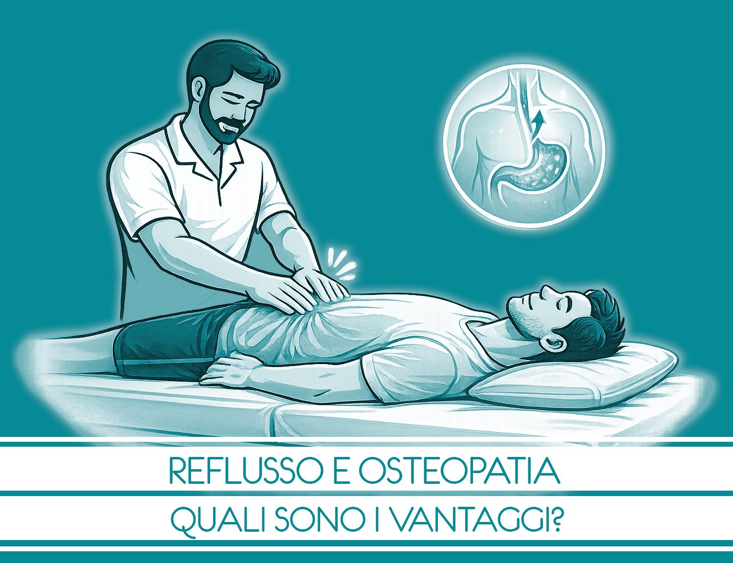 Reflusso e trattamento osteopatico: trattamento del diaframma per ridurre il reflusso